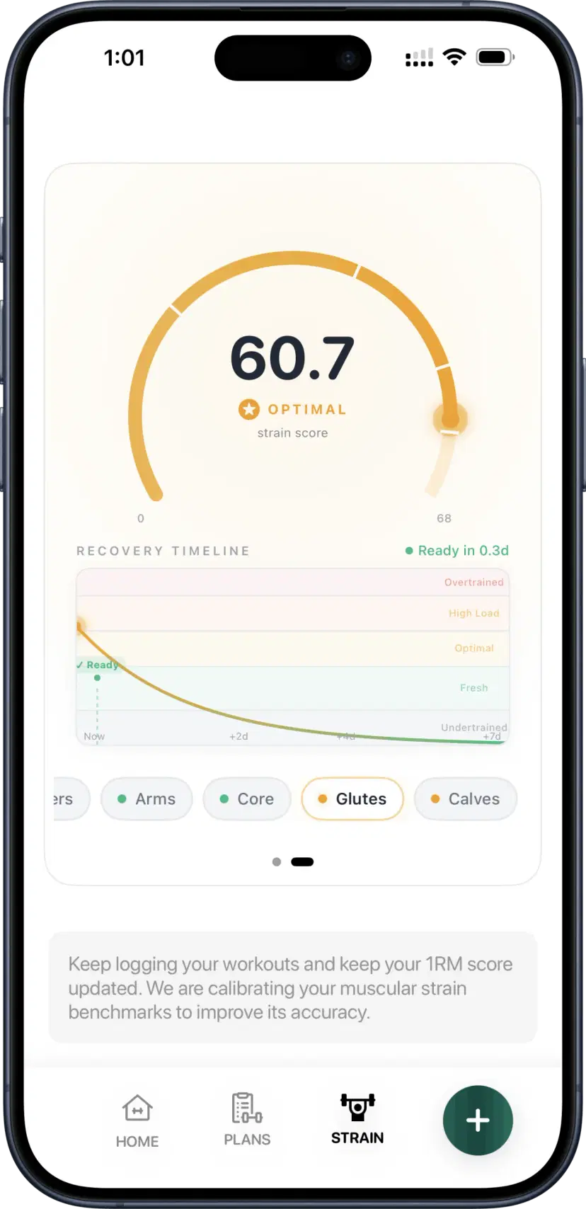 HYX app muscle strain overview